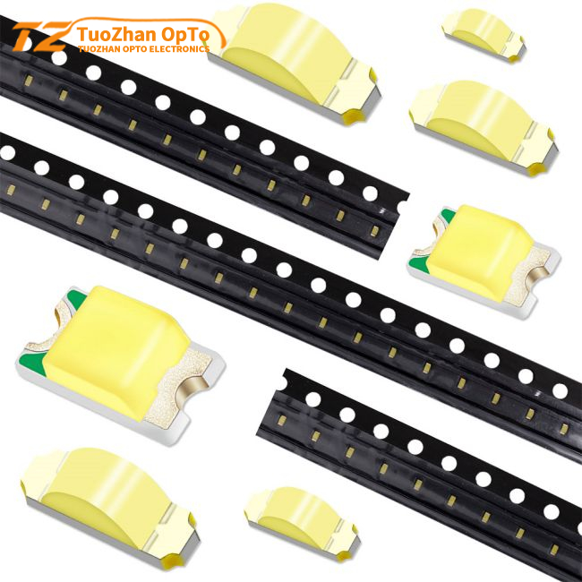 High-Brightness SMD LED Lamp Beads | 0603 Pure Green & 1606 Emerald Green Side View | 0602 Pure Green Side Emitting Color